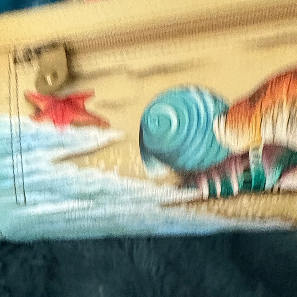 Anuschka Beige Crossbody Bag with Colorful Seashell Design and Matching Wallet - Picture 7 of 9